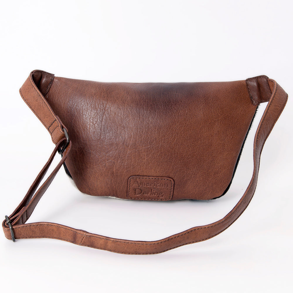 American Darling Hand-Tooled Hair-On Leather Fanny Pack