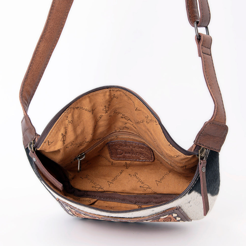 American Darling Hand-Tooled Hair-On Leather Fanny Pack