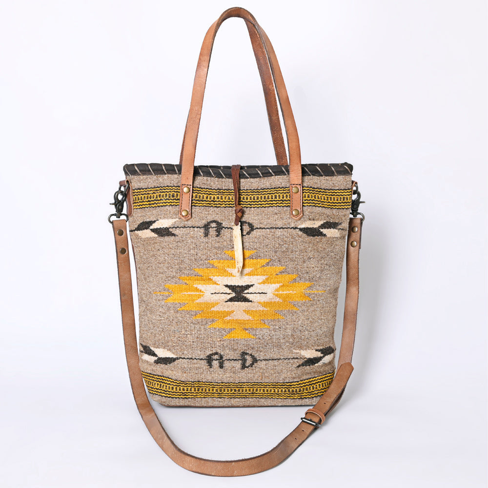 American Darling Saddle Blanket Leather Tote