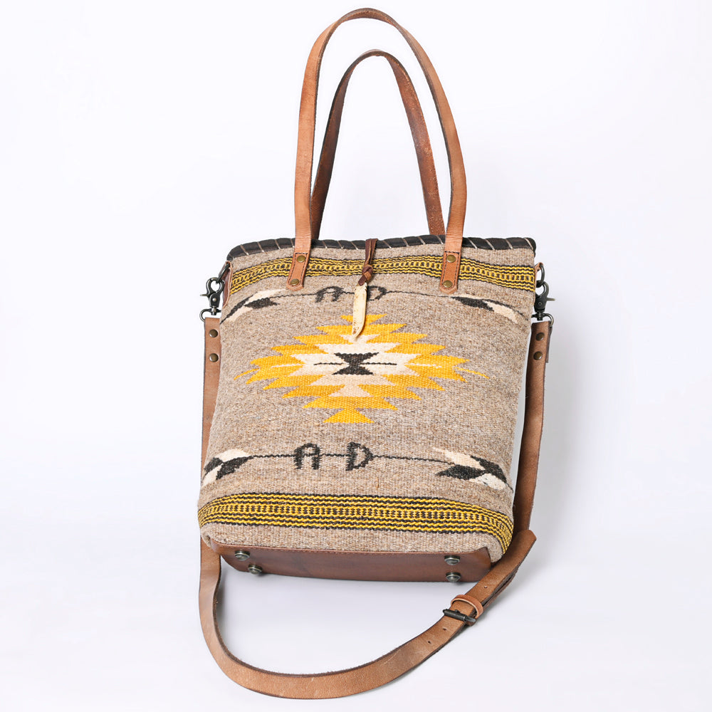 American Darling Saddle Blanket Leather Tote