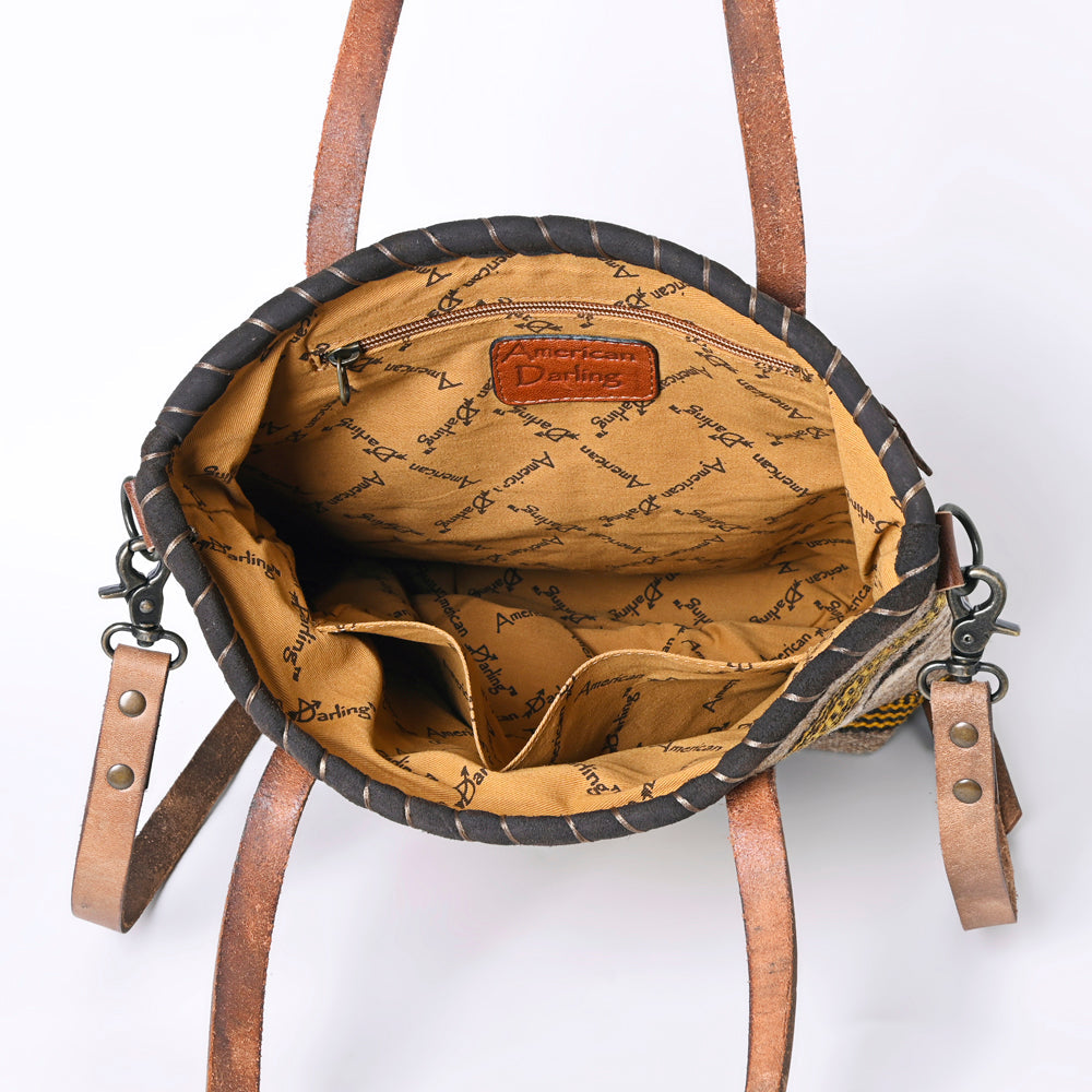 American Darling Saddle Blanket Leather Tote