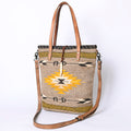 American Darling Saddle Blanket Leather Tote