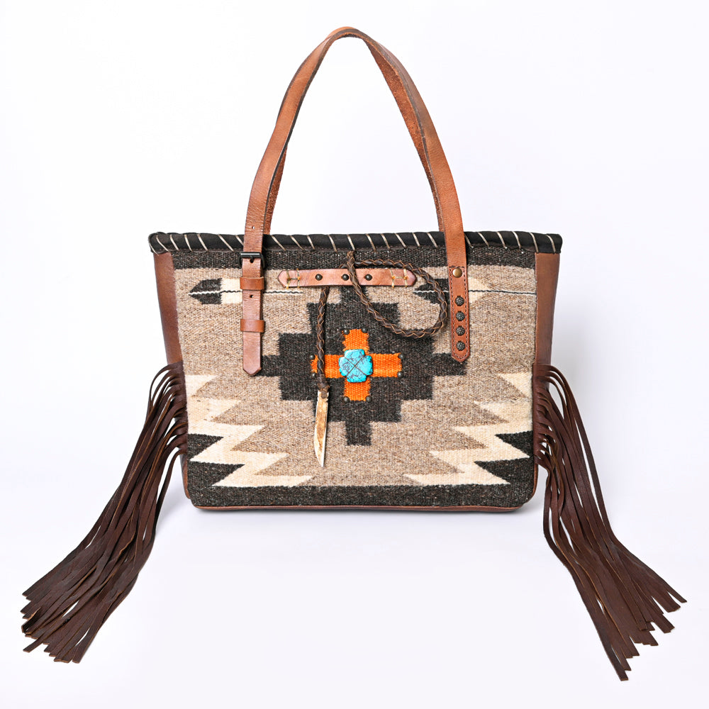 American Darling Saddle Blanket Genuine Leather Tote