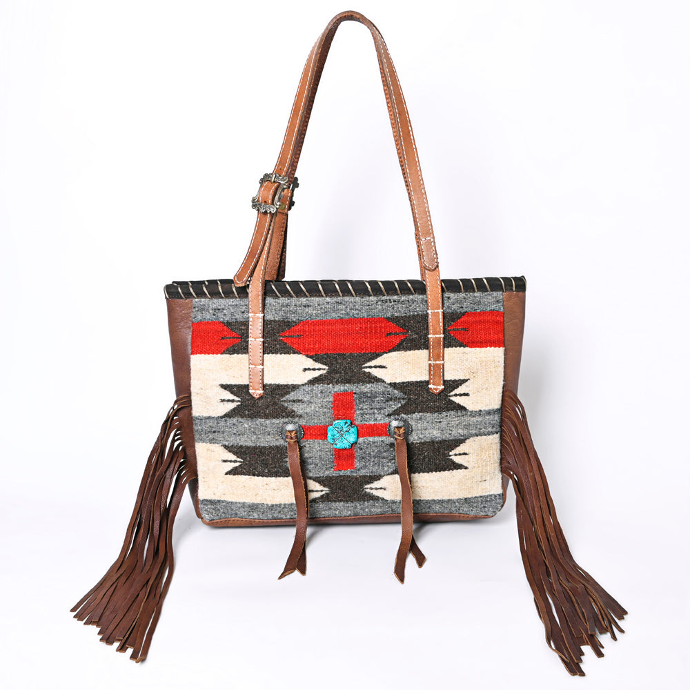 American Darling Saddle Blanket Leather Tote