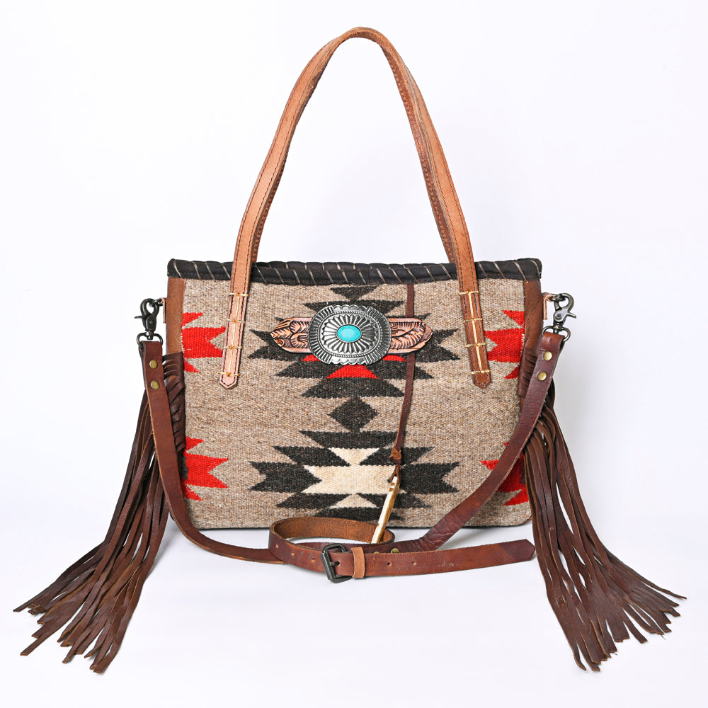 American Darling Saddle Blanket Genuine Leather Tote