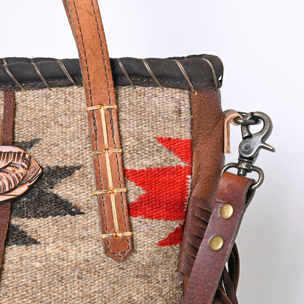 American Darling Saddle Blanket Genuine Leather Tote