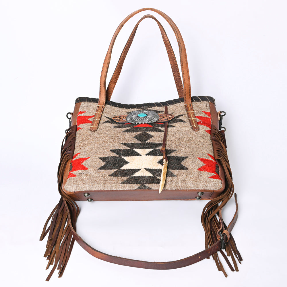 American Darling Saddle Blanket Genuine Leather Tote