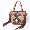 American Darling Saddle Blanket Genuine Leather Tote