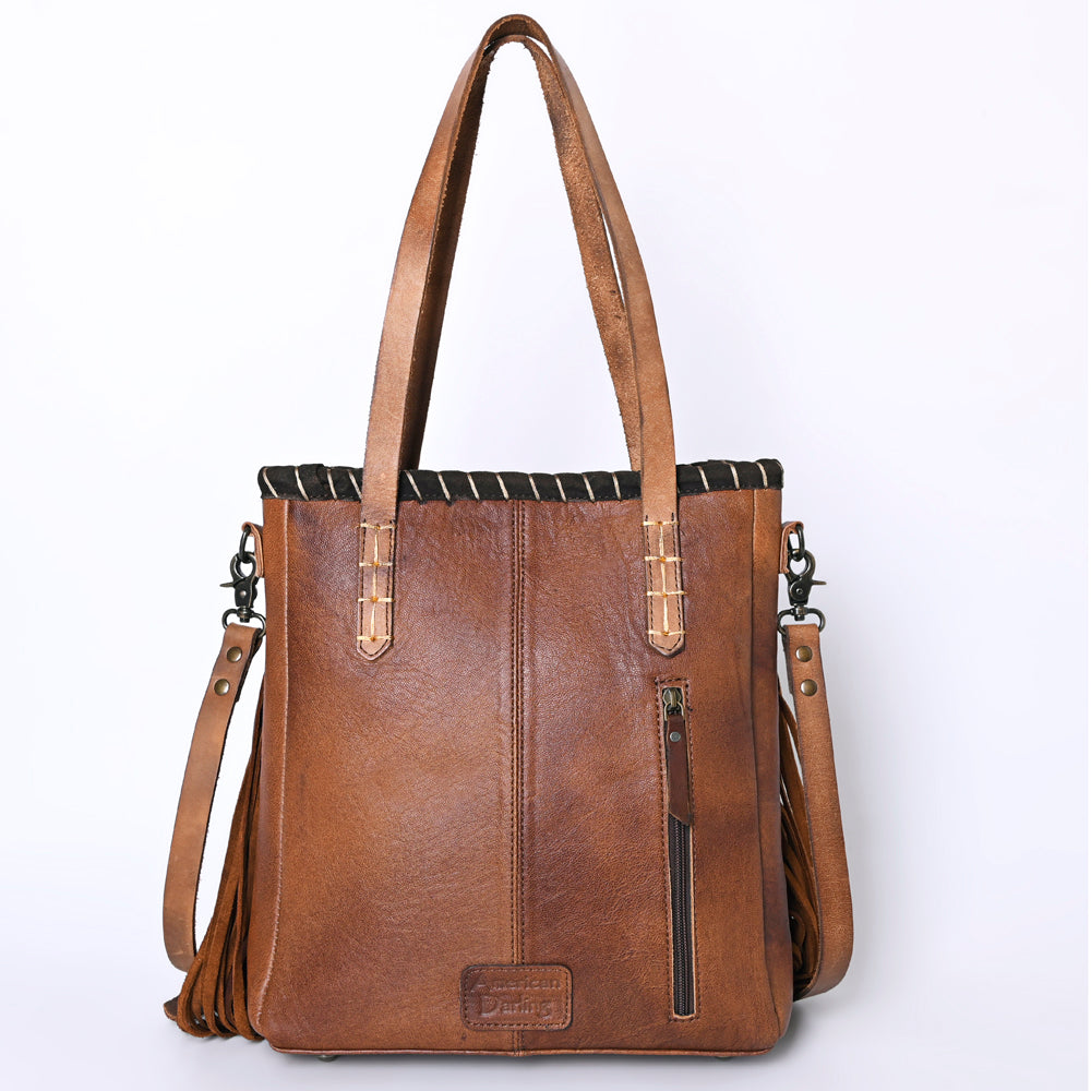 American Darling Saddle Blanket Leather Tote