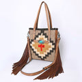 American Darling Saddle Blanket Leather Tote