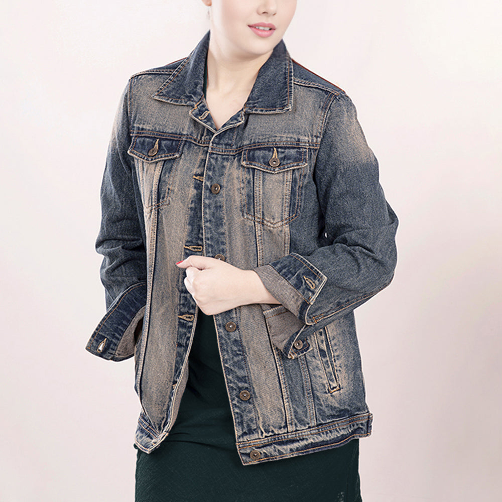 American Darling Genuine leather Hand tooled carved Women 100% cotton Denim jacket dress ladies girl | Shirt for