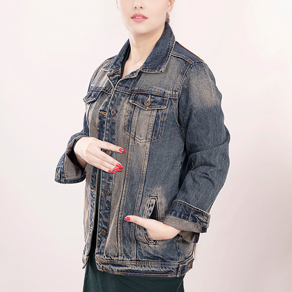 American Darling Genuine leather Hand tooled carved Women 100% cotton Denim jacket dress ladies girl | Shirt for