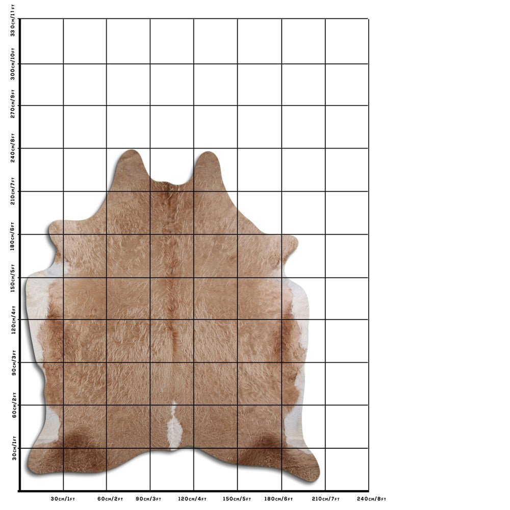 8 Ft X 7 Ft Genuine Brazilian Cowhide Skin Rug by Hilason | Hair-On Leather Home Décor Carpet