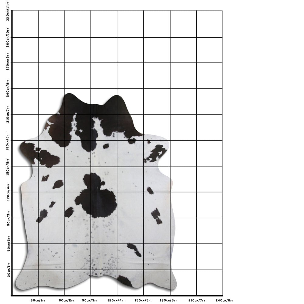 7.5 Ft X 6 Ft Genuine Brazilian Cowhide Skin Rug by Hilason | Hair-On Leather Home Décor Carpet