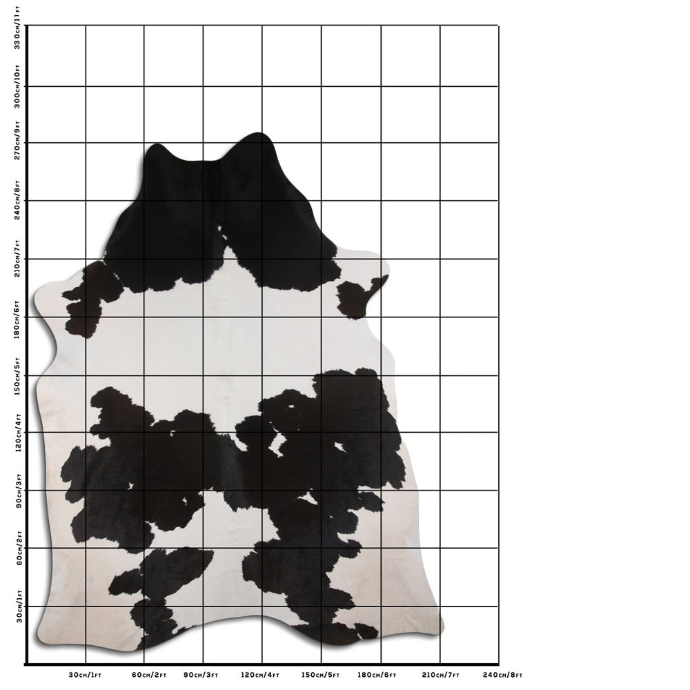 9 Ft X 7 Ft Genuine Brazilian Cowhide Skin Rug by Hilason | Hair-On Leather Home Décor Carpet