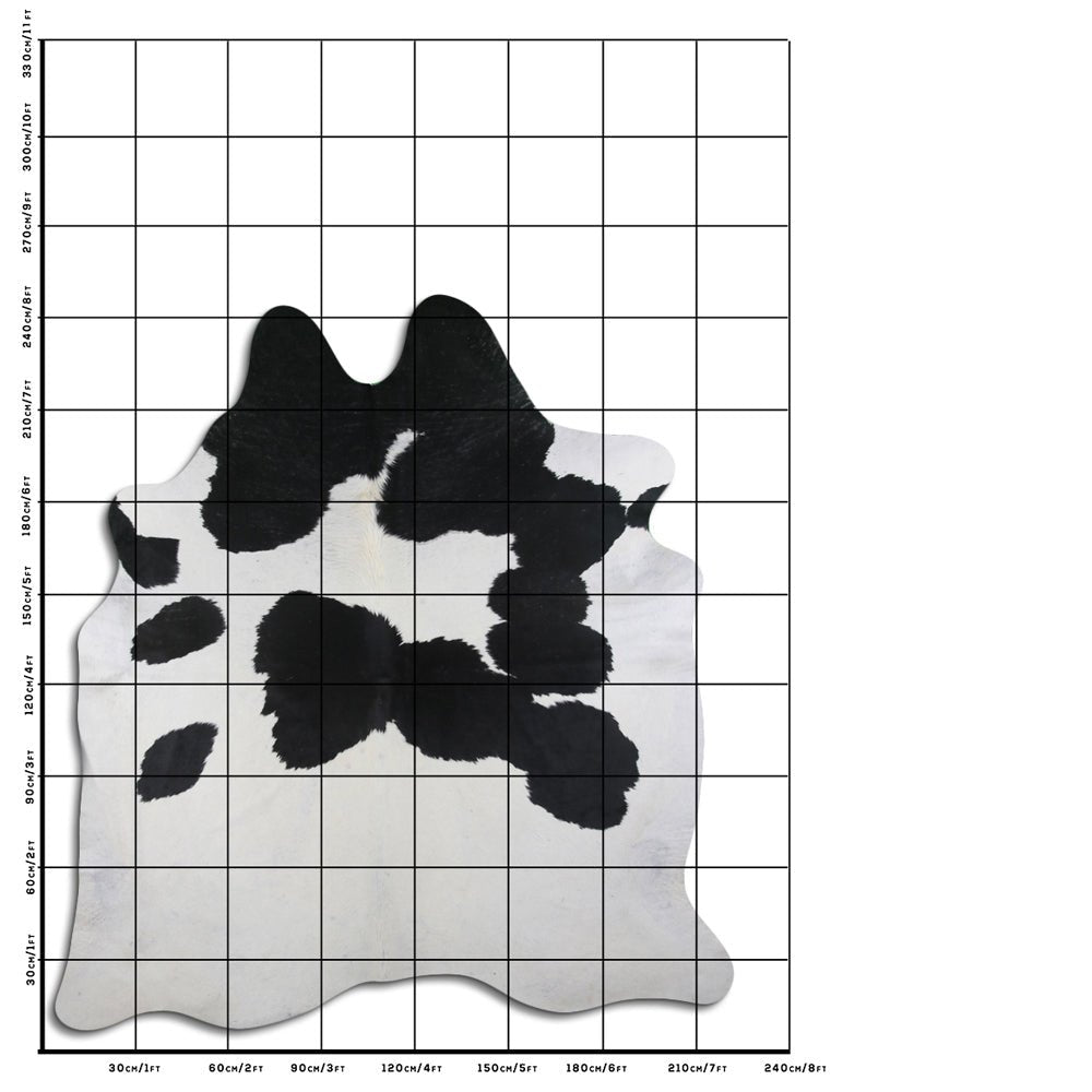 8 Ft X 7 Ft Genuine Brazilian Cowhide Skin Rug by Hilason | Hair-On Leather Home Décor Carpet