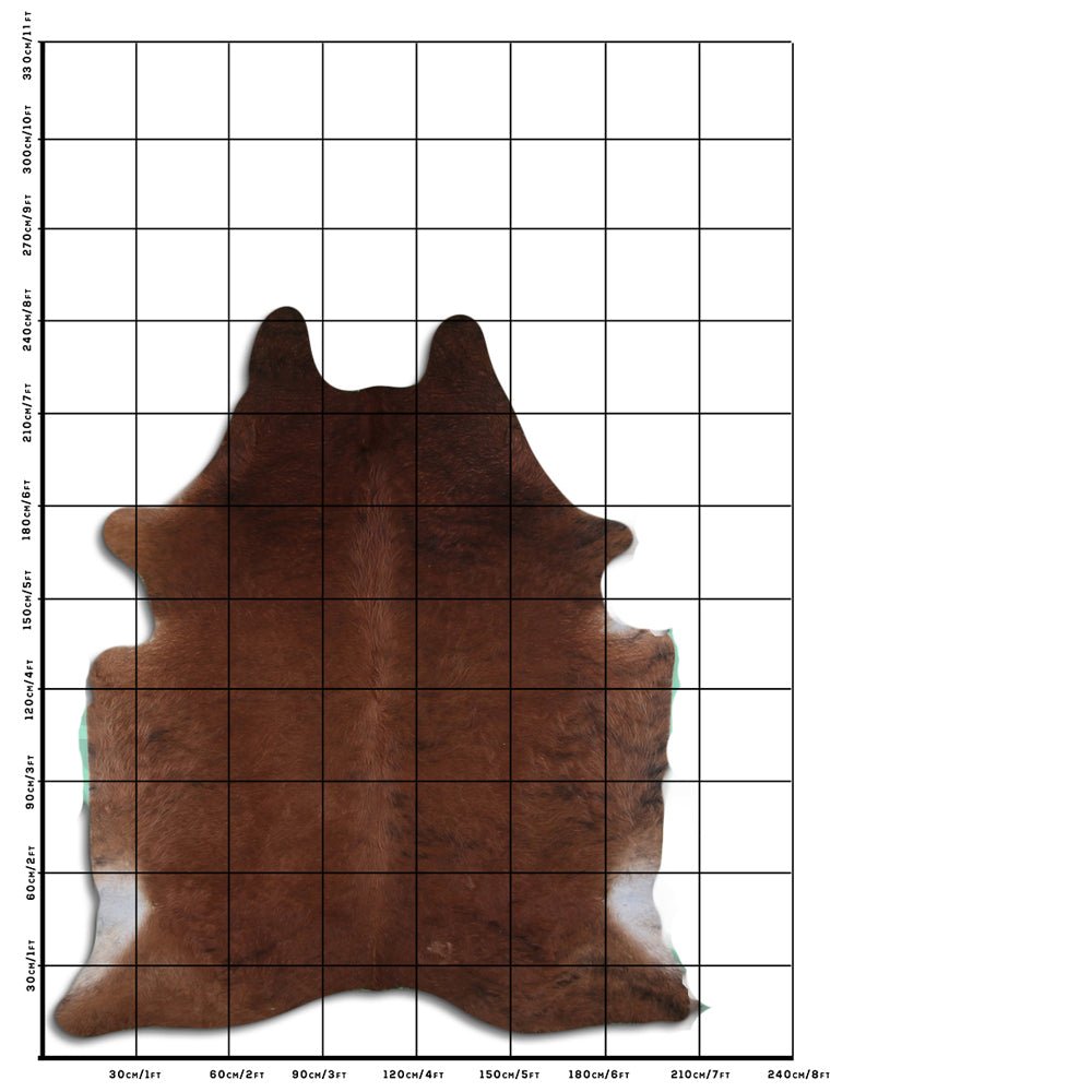 8 Ft X 7 Ft Genuine Brazilian Cowhide Skin Rug by Hilason | Hair-On Leather Home Décor Carpet