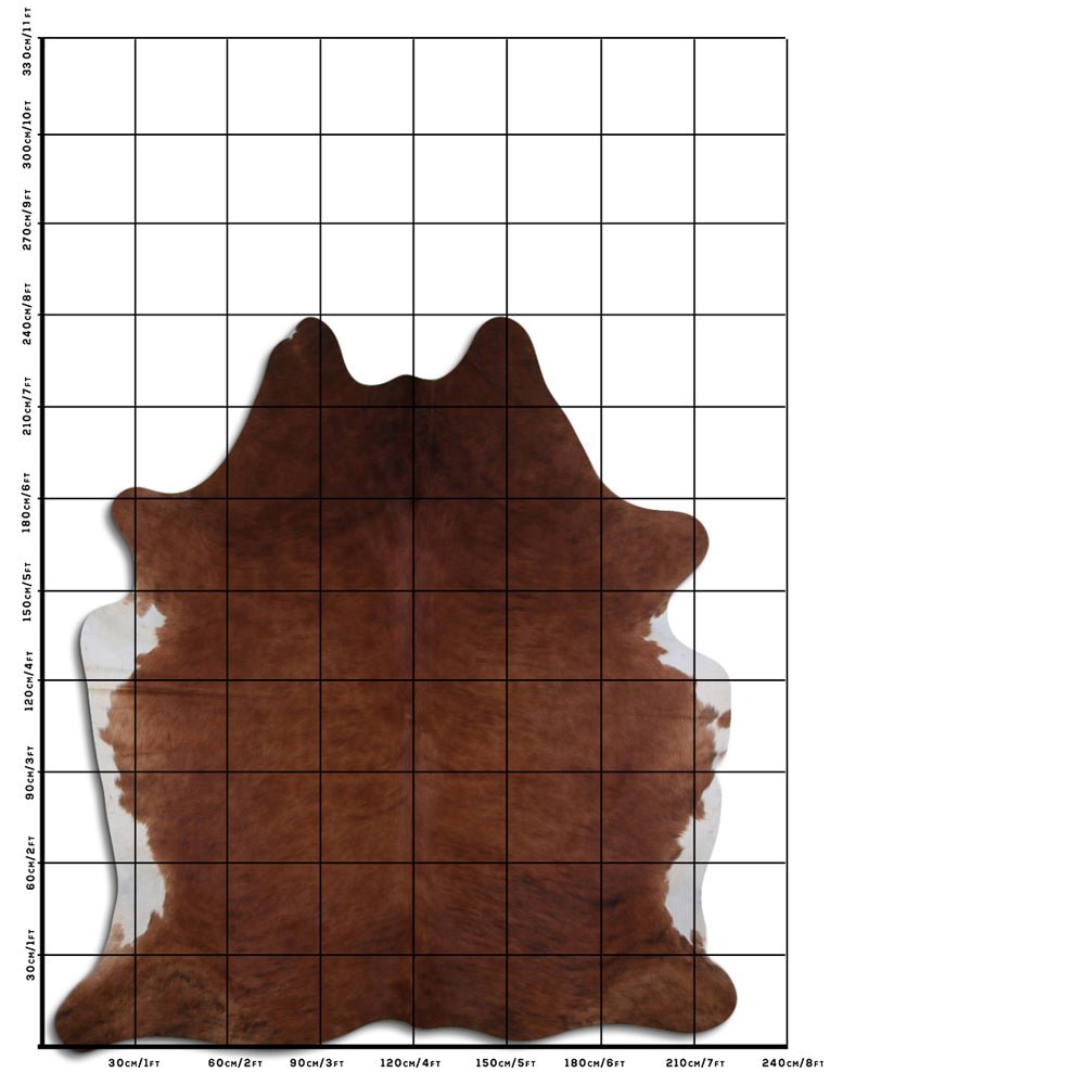 8 Ft X 7.5 Ft Genuine Brazilian Cowhide Skin Rug by Hilason | Hair-On Leather Home Décor Carpet