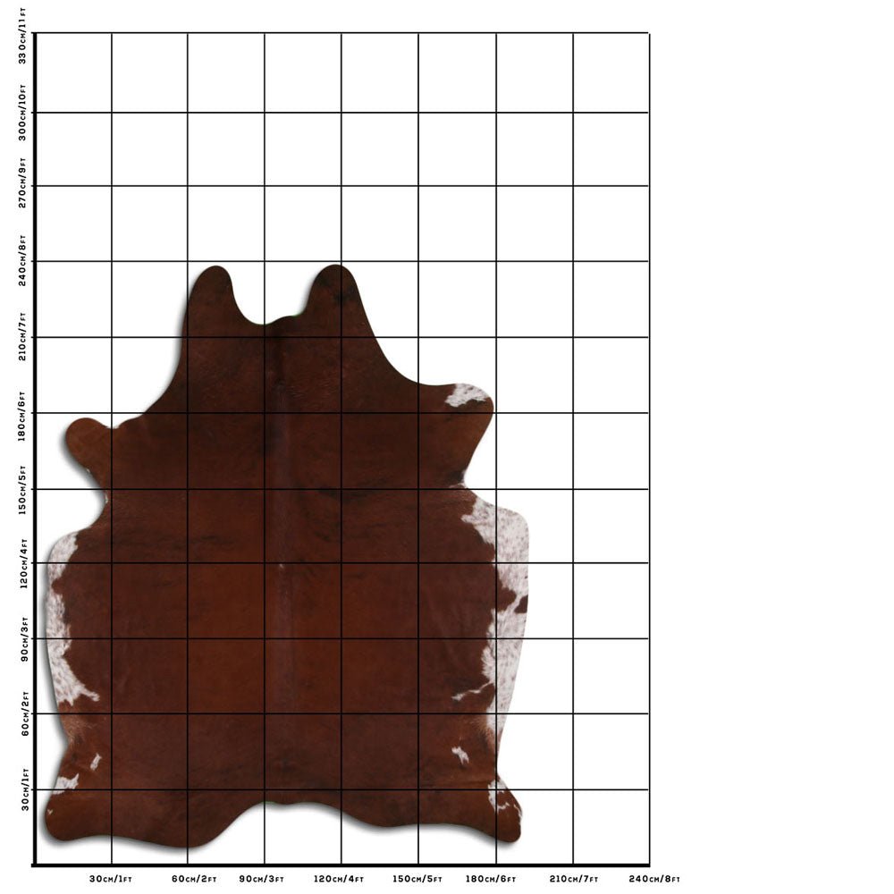 8 Ft X 6 Ft Genuine Brazilian Cowhide Skin Rug by Hilason | Hair-On Leather Home Décor Carpet