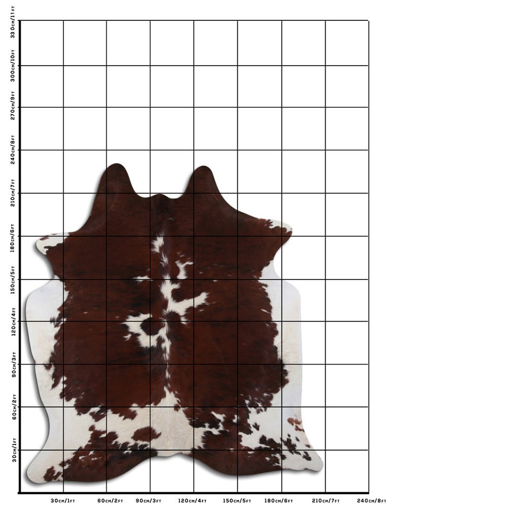7.5 Ft X 7 Ft Genuine Brazilian Cowhide Skin Rug by Hilason | Hair-On Leather Home Décor Carpet