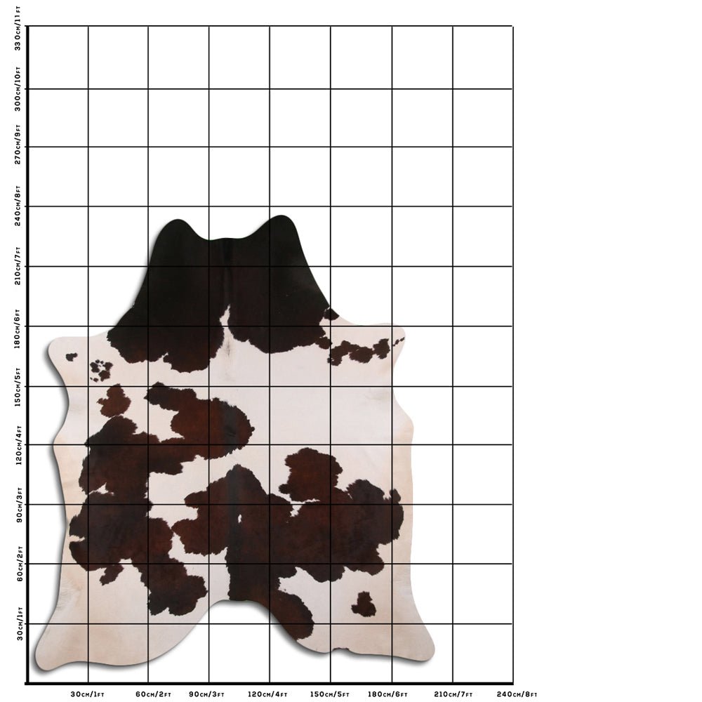 7.5 Ft X 6.5 Ft Genuine Brazilian Cowhide Skin Rug by Hilason | Hair-On Leather Home Décor Carpet