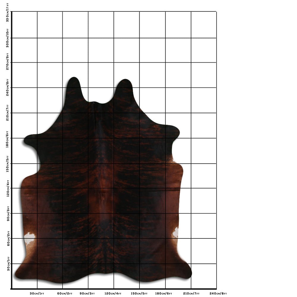 8.5 Ft X 7 Ft Genuine Brazilian Cowhide Skin Rug by Hilason | Hair-On Leather Home Décor Carpet