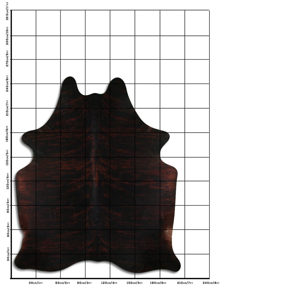 Genuine Brazilian Cowhide Rug 8.5 By 7.5 Feet Hair On Leather Decor