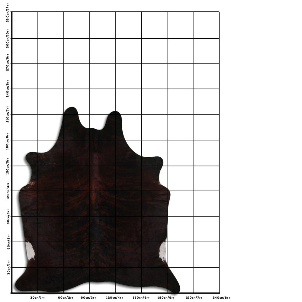 7.5 Ft X 6.5 Ft Genuine Brazilian Cowhide Skin Rug by Hilason | Hair-On Leather Home Décor Carpet