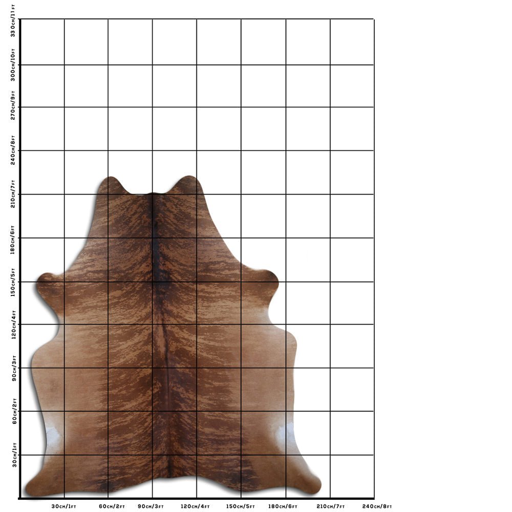 7.5 Ft X 6.5 Ft Genuine Brazilian Cowhide Skin Rug by Hilason | Hair-On Leather Home Décor Carpet
