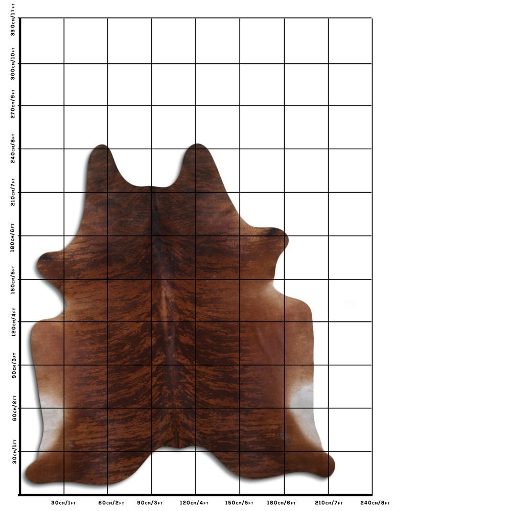 8 Ft X 7 Ft Genuine Brazilian Cowhide Skin Rug by Hilason | Hair-On Leather Home Décor Carpet