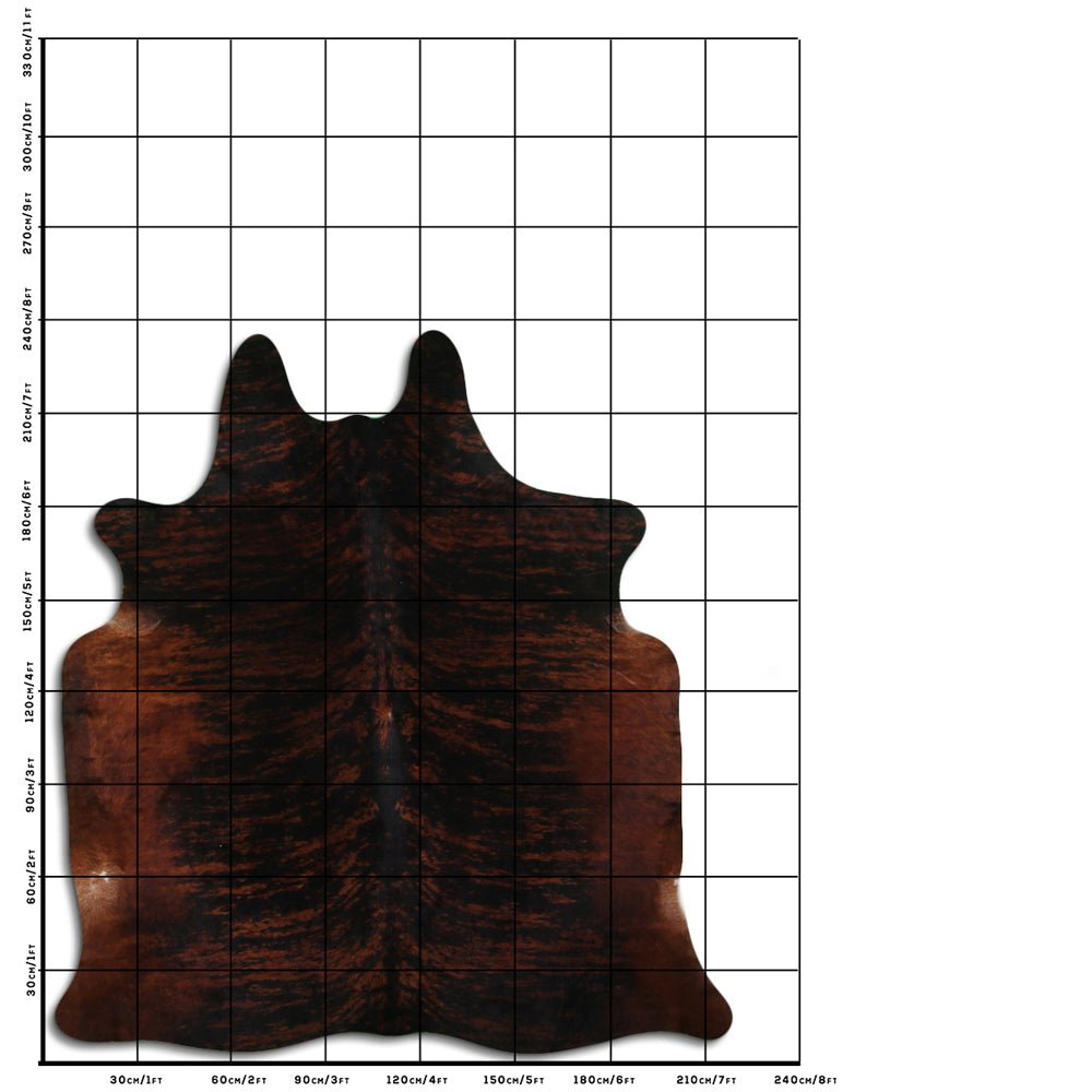 8 Ft X 7 Ft Genuine Brazilian Cowhide Skin Rug by Hilason | Hair-On Leather Home Décor Carpet