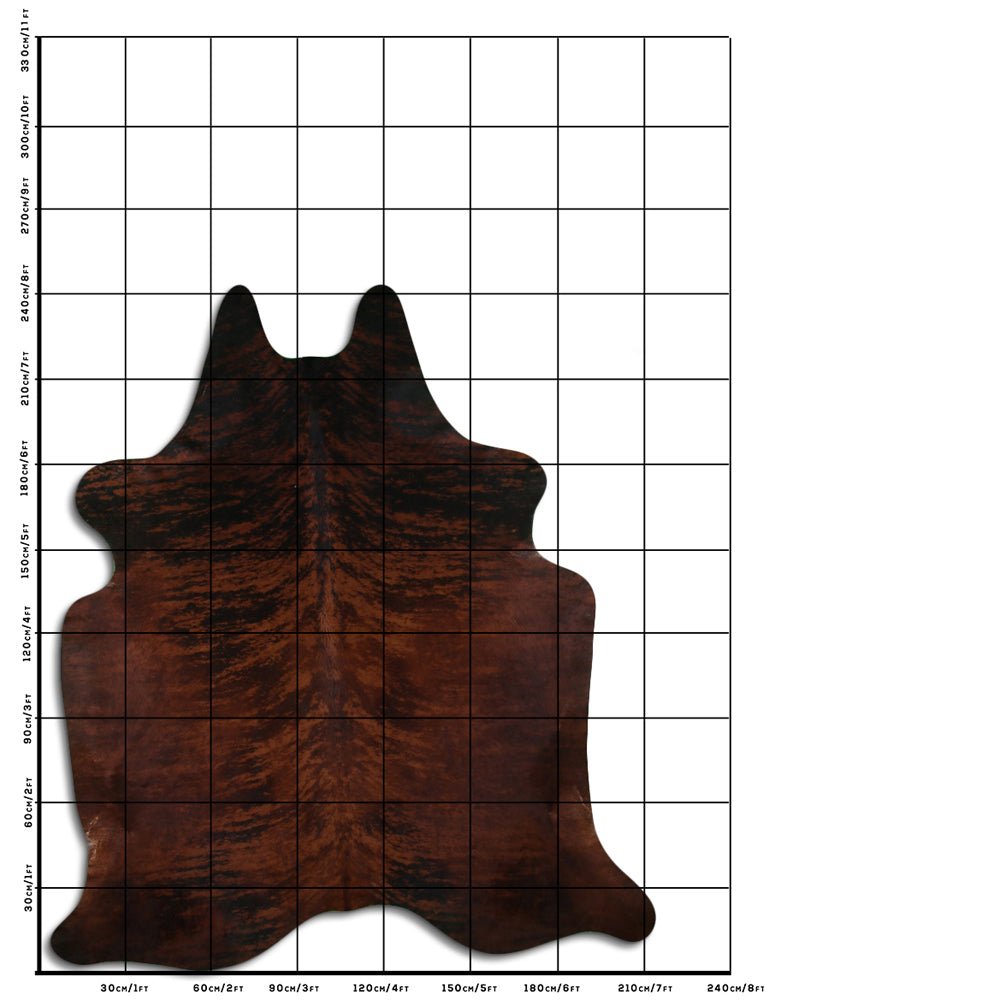 8 Ft X 7 Ft Genuine Brazilian Cowhide Skin Rug by Hilason | Hair-On Leather Home Décor Carpet