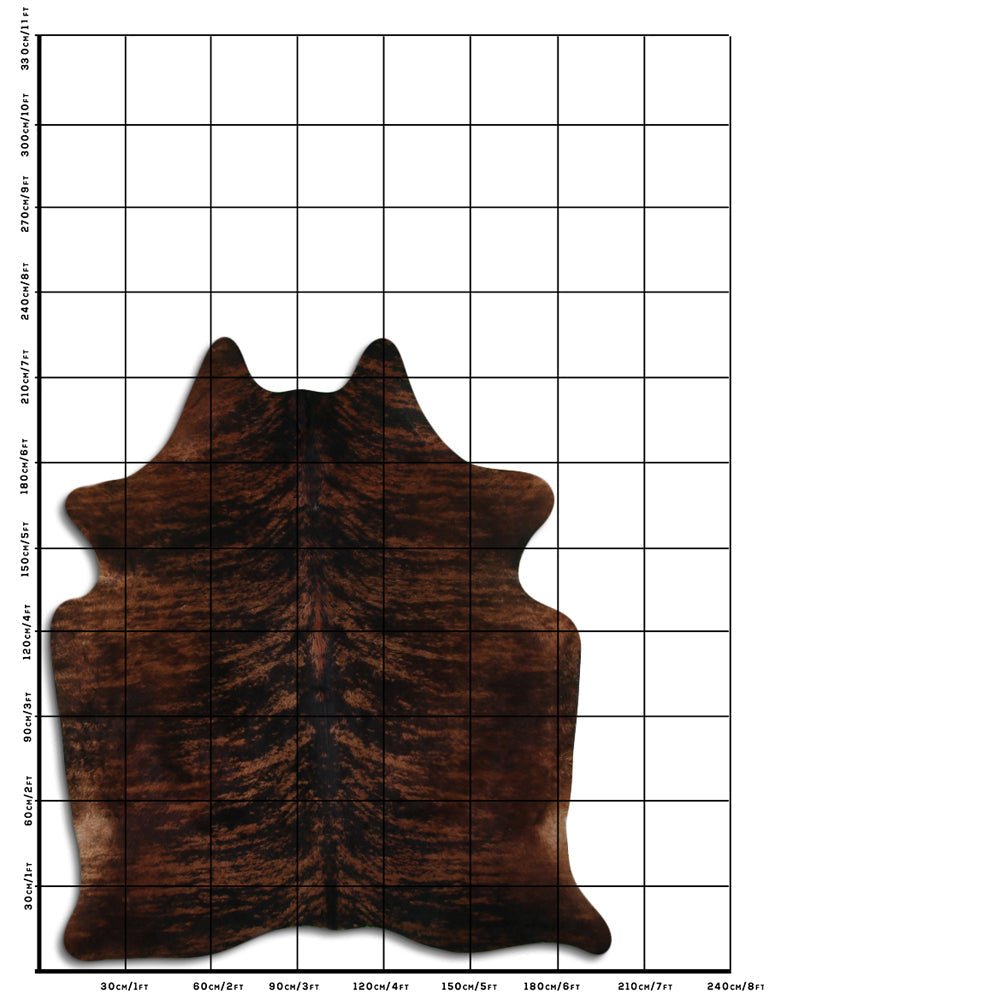 7.5 Ft X 6.5 Ft Genuine Brazilian Cowhide Skin Rug by Hilason | Hair-On Leather Home Décor Carpet