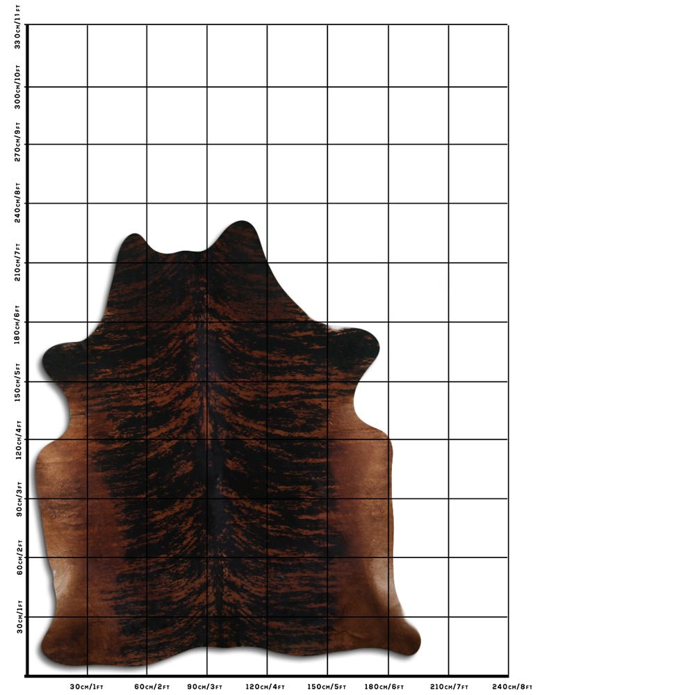 7.5 Ft X 6.5 Ft Genuine Brazilian Cowhide Skin Rug by Hilason | Hair-On Leather Home Décor Carpet