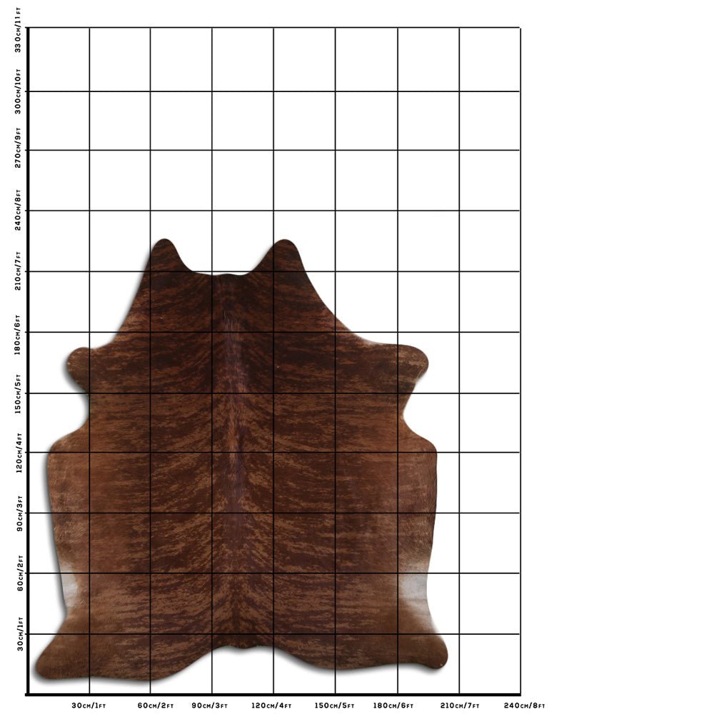 7.5 Ft X 6.5 Ft Genuine Brazilian Cowhide Skin Rug by Hilason | Hair-On Leather Home Décor Carpet