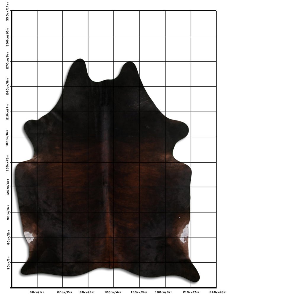 9 Ft X 7 Ft Genuine Brazilian Cowhide Skin Rug by Hilason | Hair-On Leather Home Décor Carpet