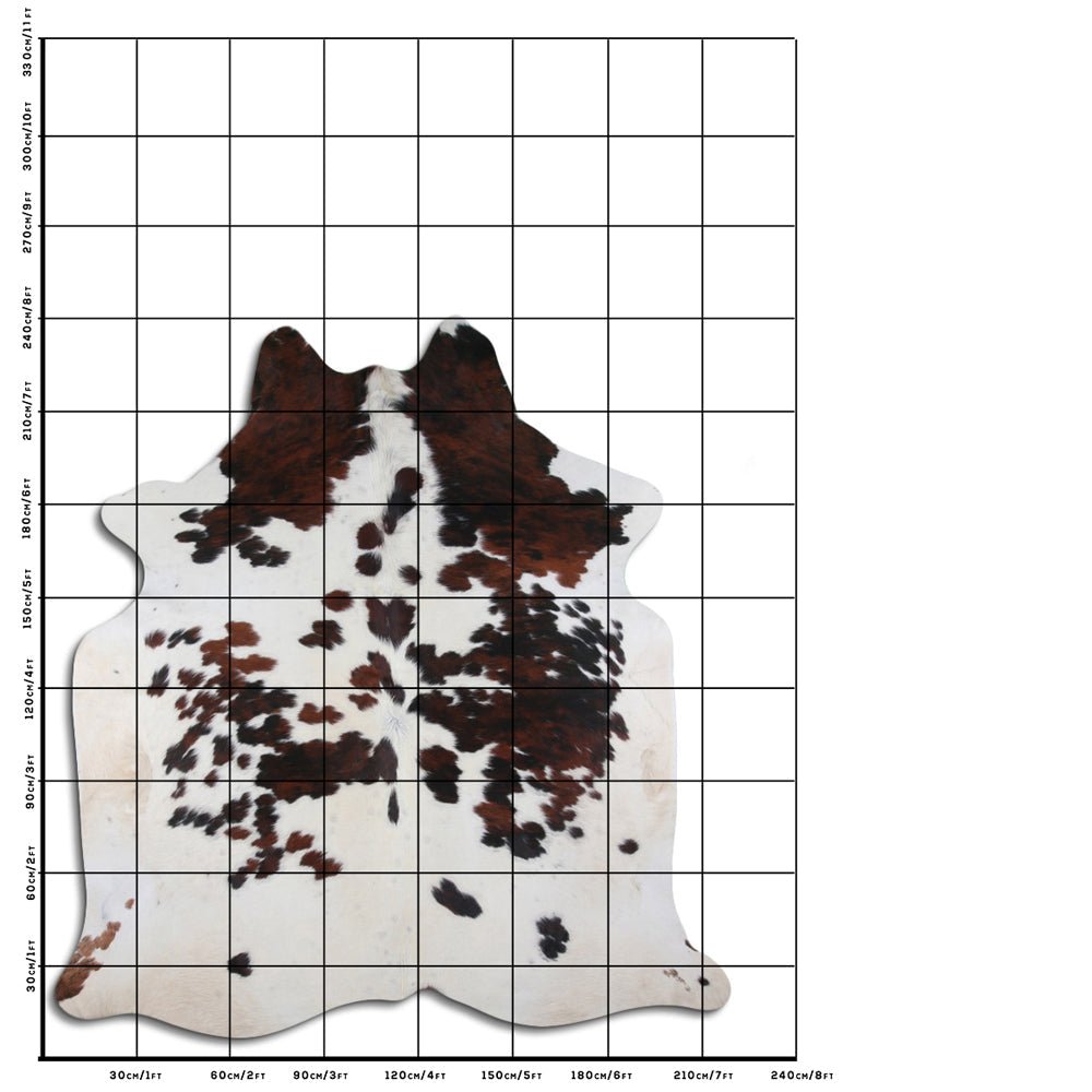 8 Ft X 7 Ft Genuine Brazilian Cowhide Skin Rug by Hilason | Hair-On Leather Home Décor Carpet