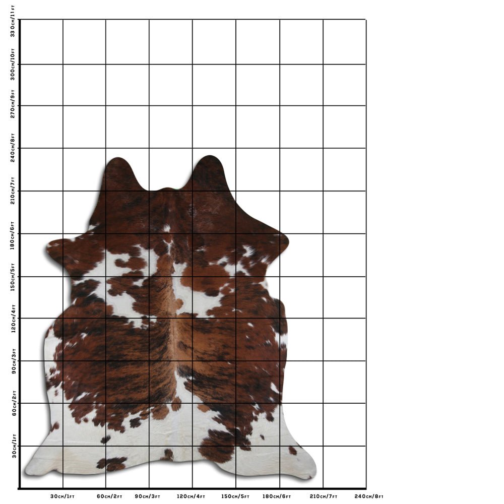 7.5 Ft X 6.5 Ft Genuine Brazilian Cowhide Skin Rug by Hilason | Hair-On Leather Home Décor Carpet