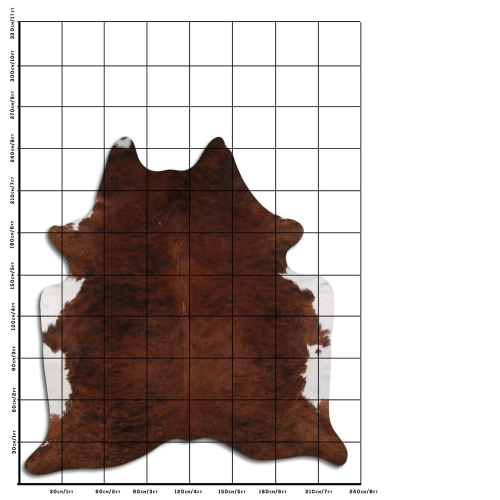 8 Ft X 7.5 Ft Genuine Brazilian Cowhide Skin Rug by Hilason | Hair-On Leather Home Décor Carpet