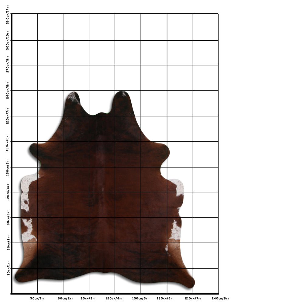 8 Ft X 7 Ft Genuine Brazilian Cowhide Skin Rug by Hilason | Hair-On Leather Home Décor Carpet