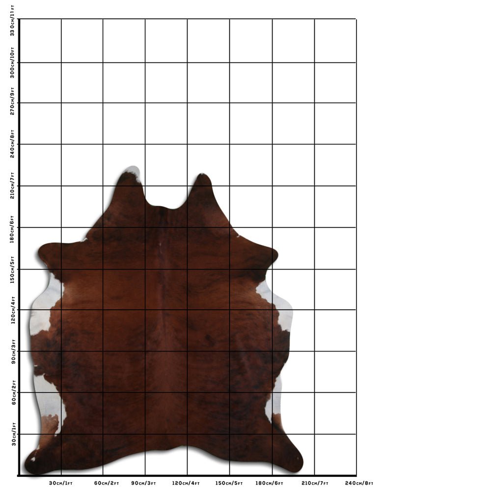 7.5 Ft X 6.5 Ft Genuine Brazilian Cowhide Skin Rug by Hilason | Hair-On Leather Home Décor Carpet