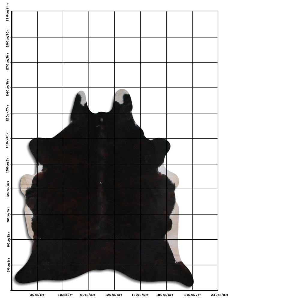8 Ft X 7 Ft Genuine Brazilian Cowhide Skin Rug by Hilason | Hair-On Leather Home Décor Carpet