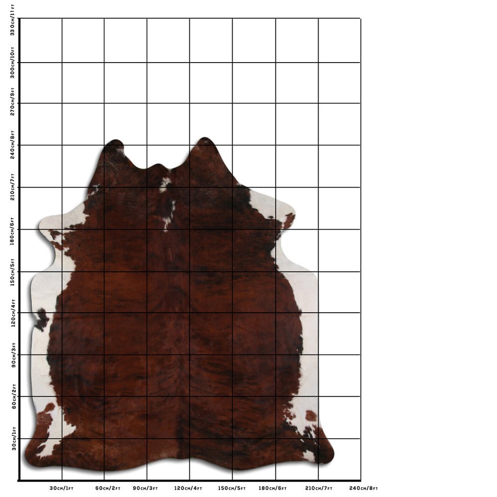 8 Ft X 7 Ft Genuine Brazilian Cowhide Skin Rug by Hilason | Hair-On Leather Home Décor Carpet