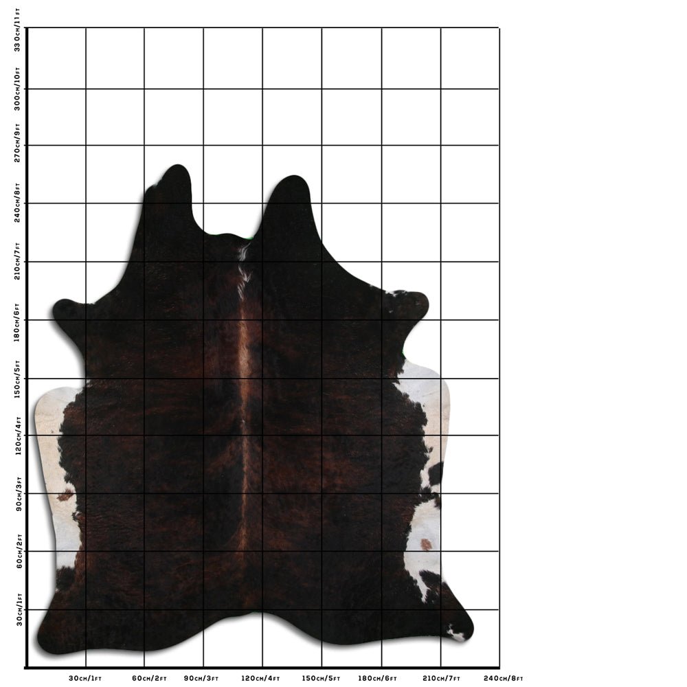 Genuine Brazilian Cowhide Rug 8.5 By 7.5 Feet Hair On Leather Decor