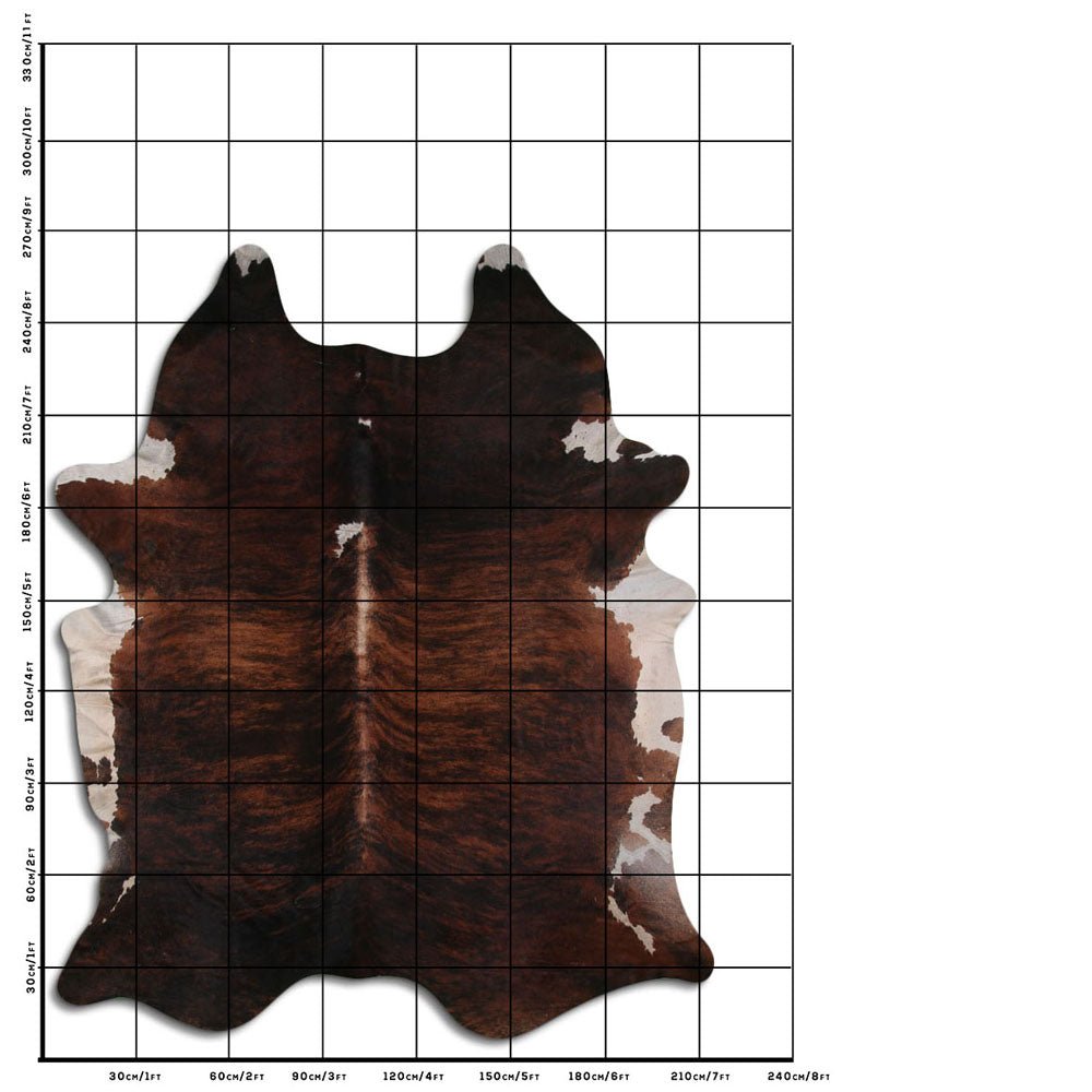 9 Ft X 7 Ft Genuine Brazilian Cowhide Skin Rug by Hilason | Hair-On Leather Home Décor Carpet
