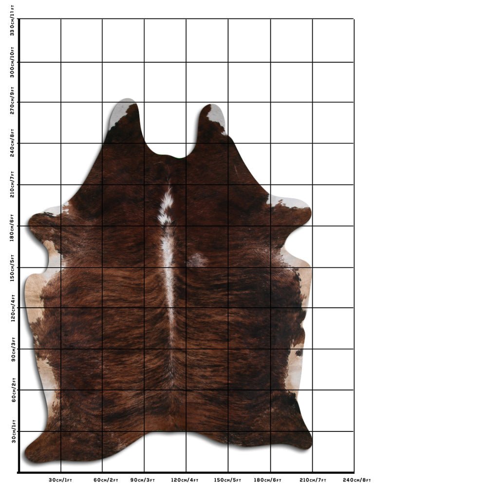 9 Ft X 7 Ft Genuine Brazilian Cowhide Skin Rug by Hilason | Hair-On Leather Home Décor Carpet