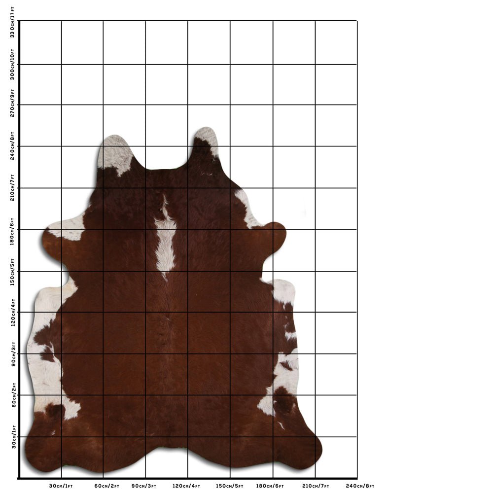 8.5 Ft X 7 Ft Genuine Brazilian Cowhide Skin Rug by Hilason | Hair-On Leather Home Décor Carpet