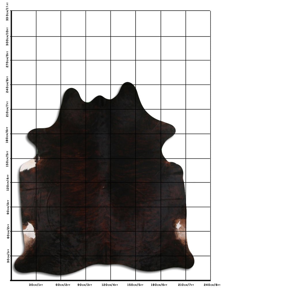 8 Ft X 7 Ft Genuine Brazilian Cowhide Skin Rug by Hilason | Hair-On Leather Home Décor Carpet