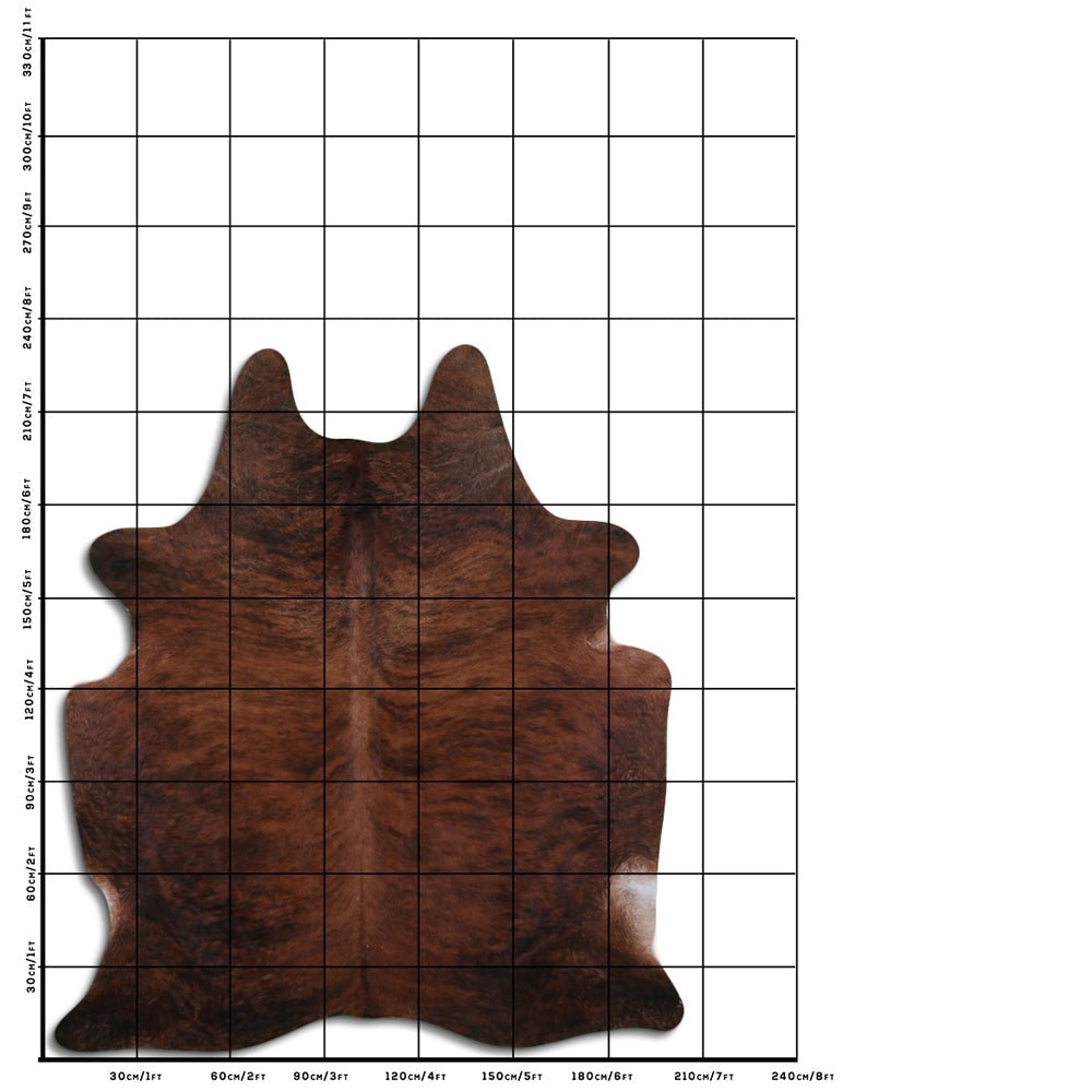 7.5 Ft X 6.5 Ft Genuine Brazilian Cowhide Skin Rug by Hilason | Hair-On Leather Home Décor Carpet