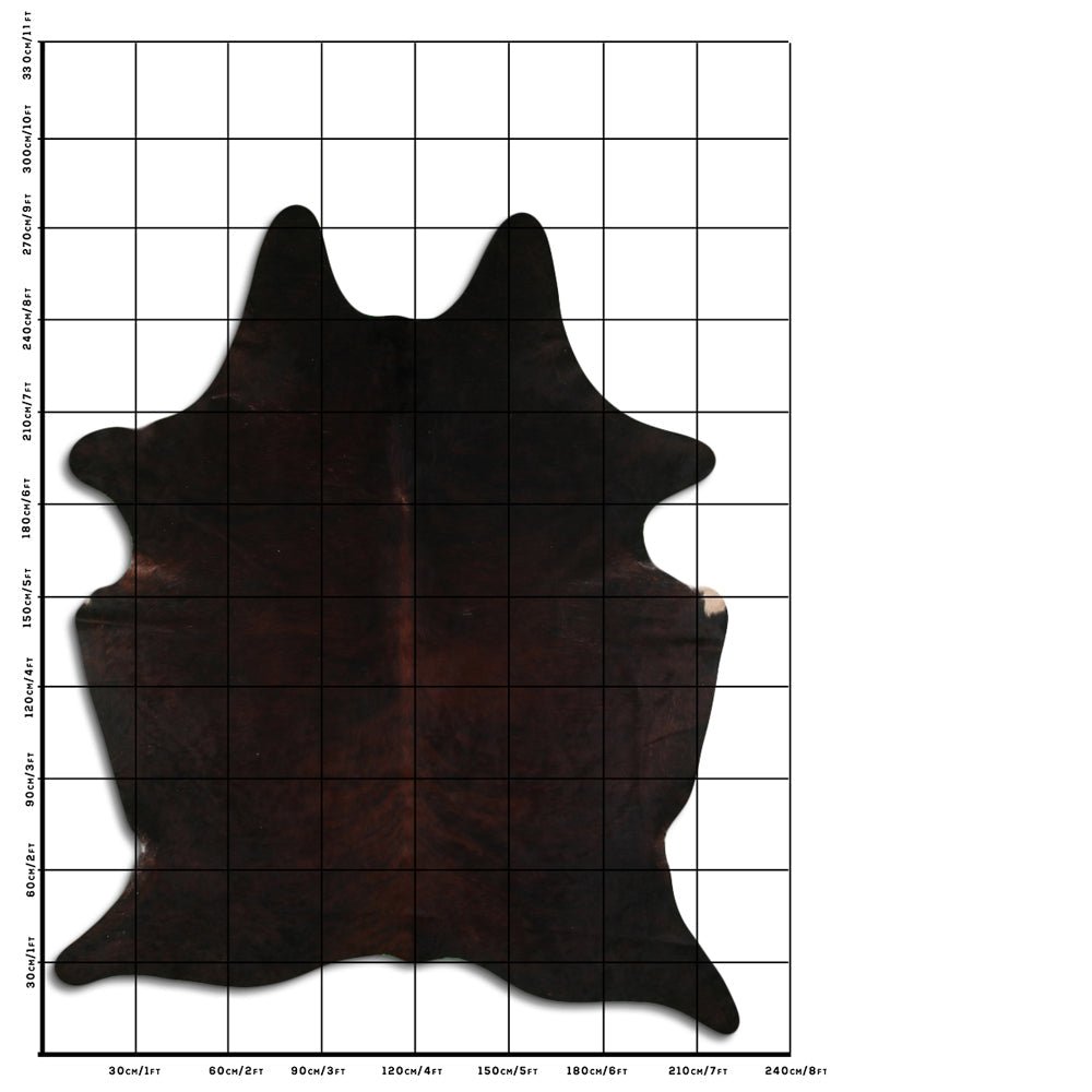 9 Ft X 7.5 Ft Genuine Brazilian Cowhide Skin Rug by Hilason | Hair-On Leather Home Décor Carpet